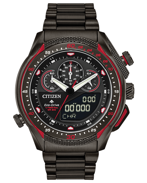 Citizen Promaster SST Eco Drive Grey Black Dial Watch CITIZEN